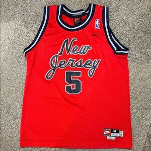Nike Red and Black New Jersey Basketball Tank